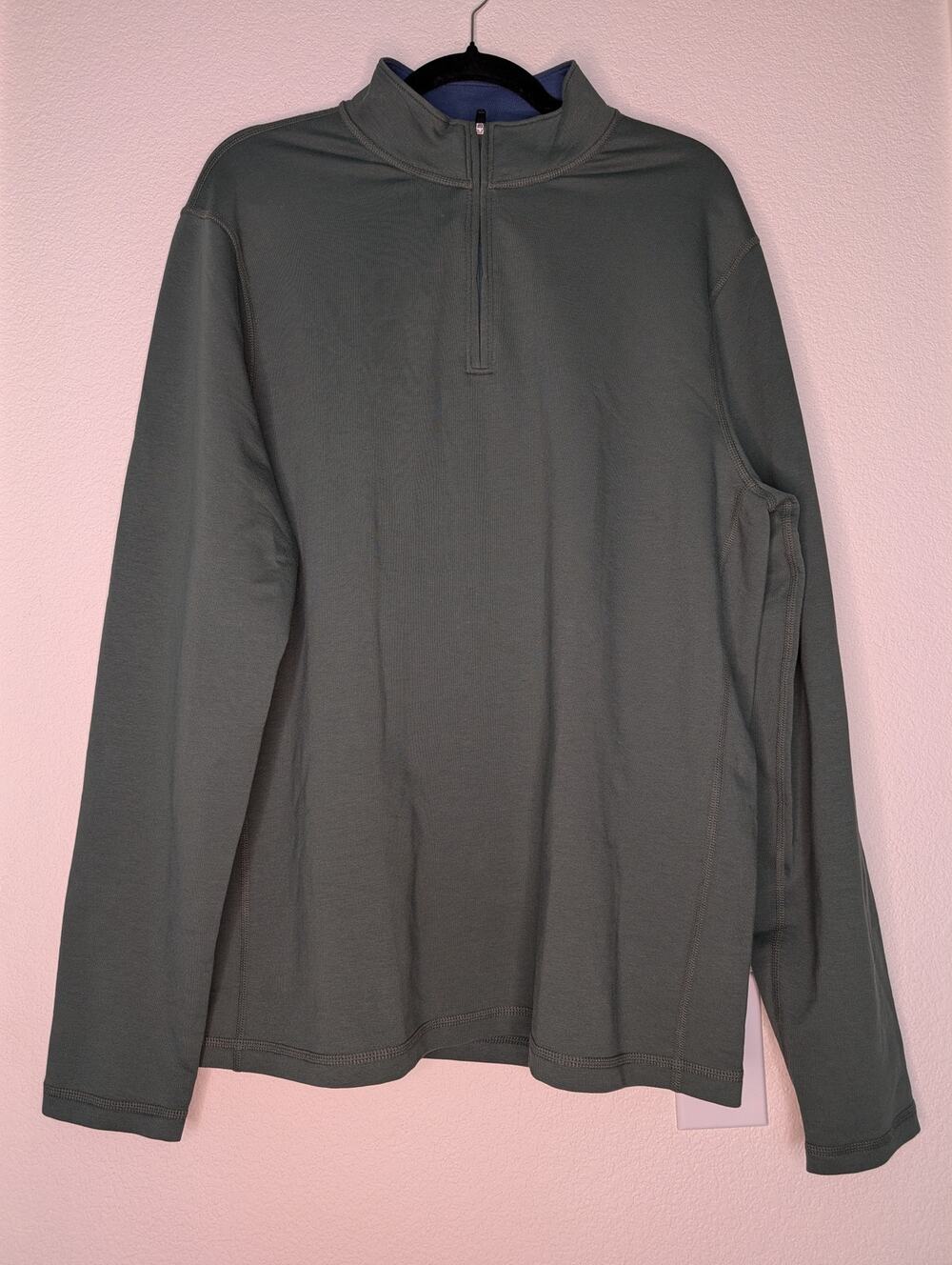J. Crew NWT Women's Performance 1/4 Zip Green Pullover L Athletic Activewear